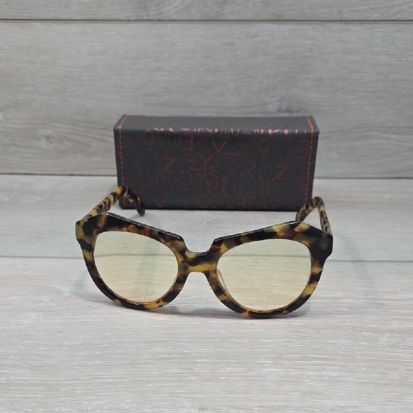 Karen Walker Women Brown Tortoiseshell Eyeglasses FRAME - Picture 1 of 7
